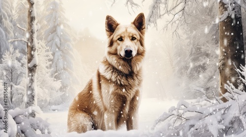 dog in snow © faiz