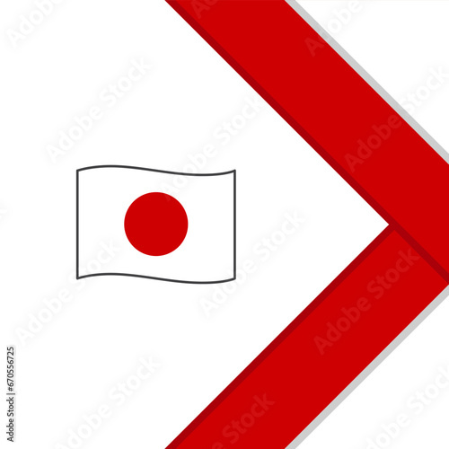 Japan Flag Abstract Background Design Template. Japan Independence Day Banner Social Media Post. Japan Cartoon © Fernandiputra