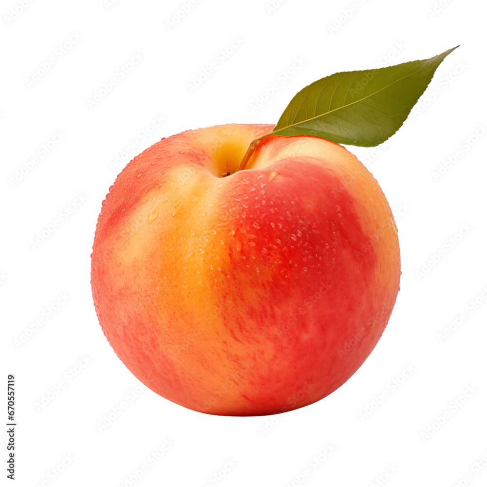 Orchard peach isolated transparent, Generative AI Orchard peach isolated transparent, Generative AI