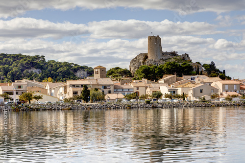 Vue de Gruissan dans le département de l'Aude en région Occitanie - France