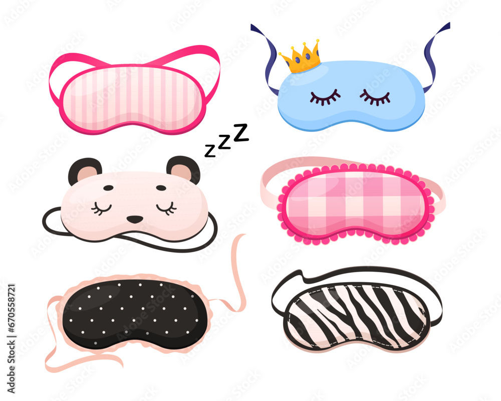 Cartoon sleep masks collection
