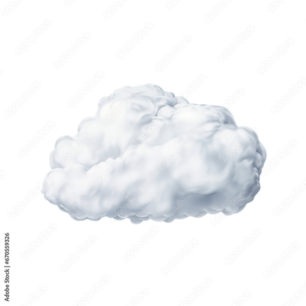 White realistic white cloud isolated transparent, Generative AI White realistic white cloud isolated transparent, Generative AI