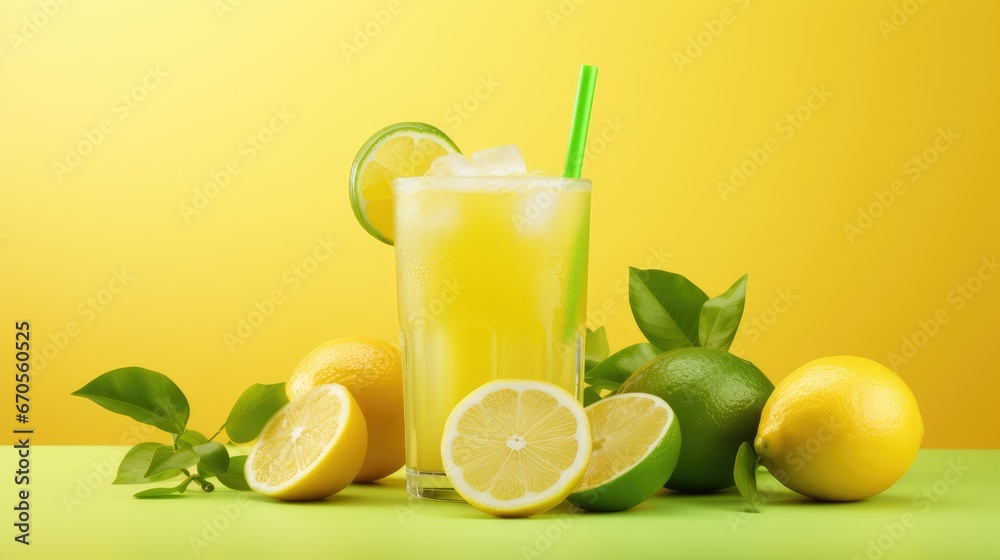 glass of lemonade glass of lemonade