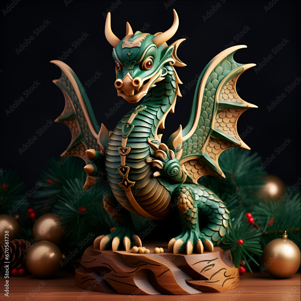 chinese new year 2024 dragon. Generative AI