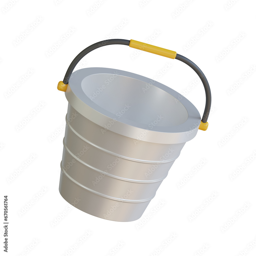 3D Model of Water Bucket with Sturdy Design for Easy Water ...