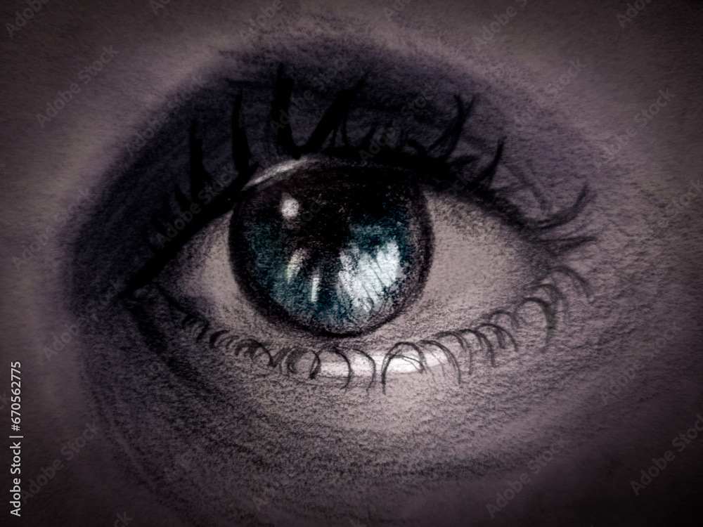 Naklejka premium eye in the dark