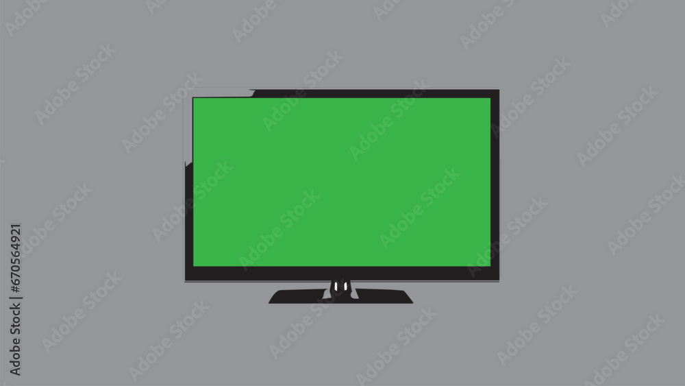 green screen tv design, vector television with green screen green screen tv design, vector television with green screen