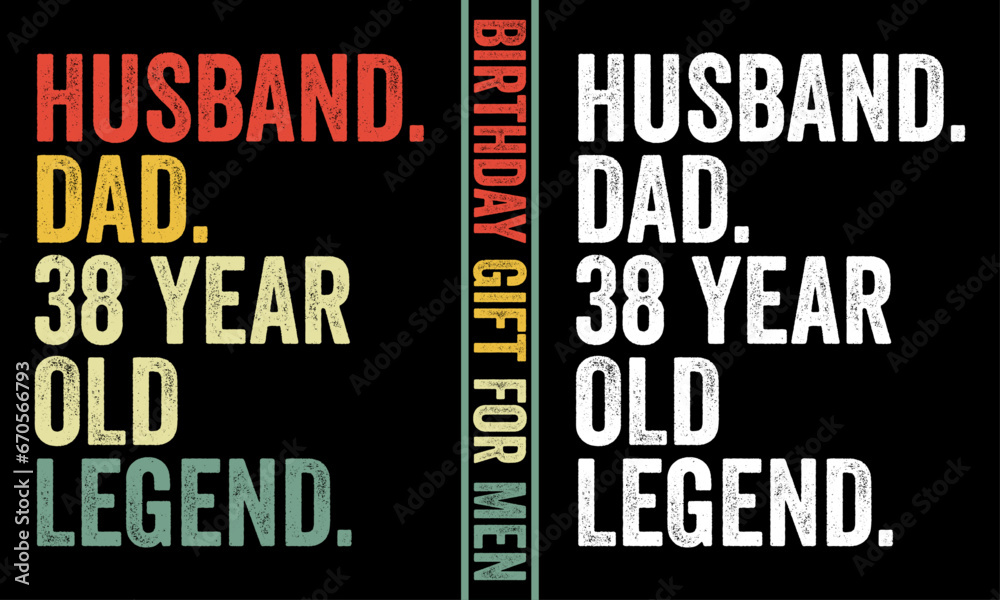 Birthday Gift for Men Lettering Design in Illustration. Birthday Gift for Men Lettering Design in Illustration.
