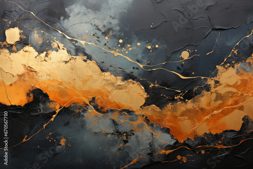 Grey And Bronze Abstract Art Background - Generative AI