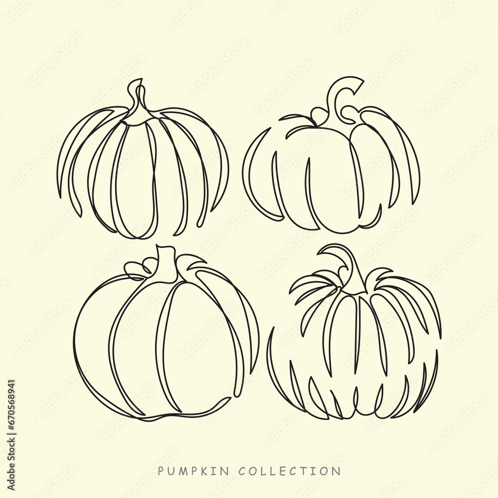 Vegetable continuous line art. Autumn festival and fall harvest concept. Pumpkin festival. Squash and pumpkin leaves. Abstract line art. Seeds grapes garlic turnips eggplants pears cranberries vector Vegetable continuous line art. Autumn festival and fall harvest concept. Pumpkin festival. Squash and pumpkin leaves. Abstract line art. Seeds grapes garlic turnips eggplants pears cranberries vector