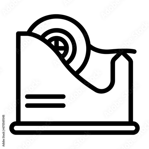 tape dispenser line icon