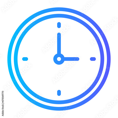 clock gradient icon