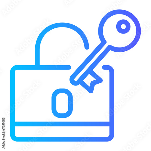 unlock gradient icon