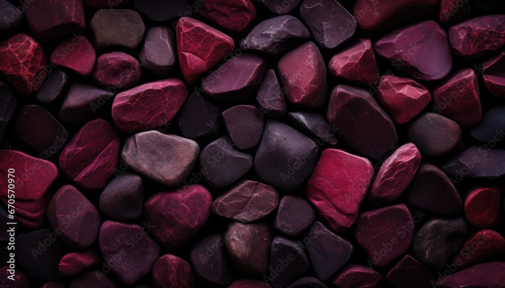 rare stone burgundy and gray matte color Pattern with Meticulously Smoothed River Rock Pebbles rare stone burgundy and gray matte color Pattern with Meticulously Smoothed River Rock Pebbles
