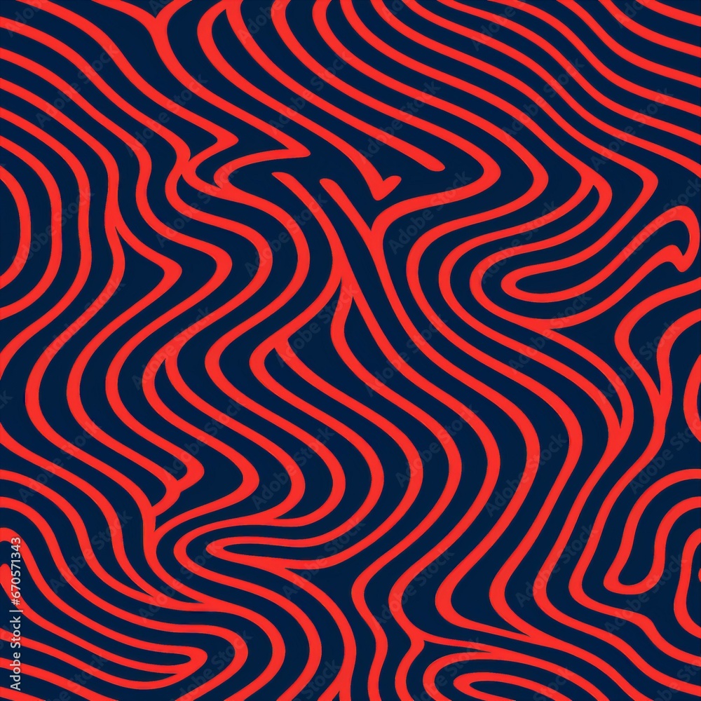 Minimalist Optical Illusion Waves Pattern