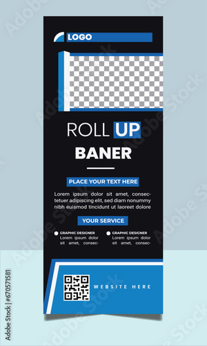 Corporate Business Roll Up Banner Design  (ID: 670571581)