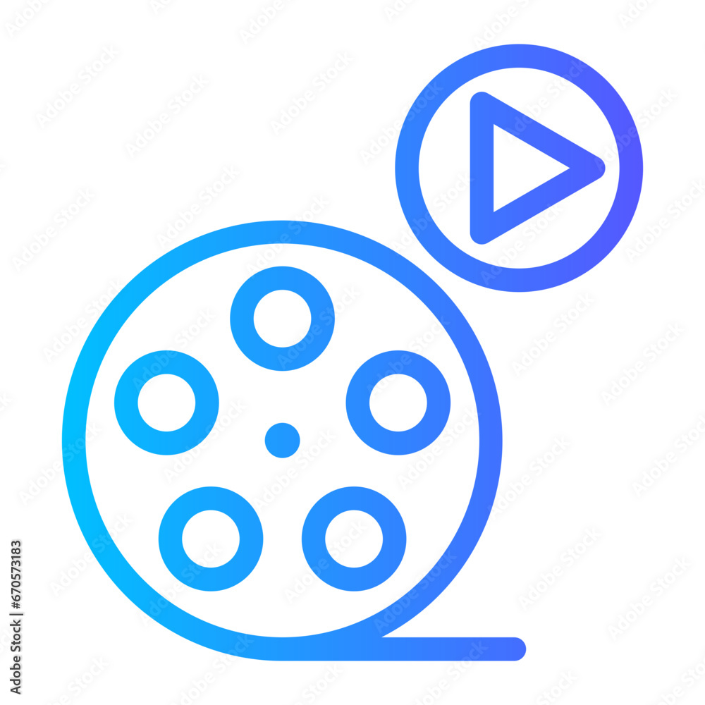 cinema gradient icon