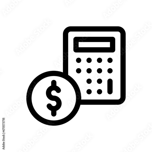 calculator line icon