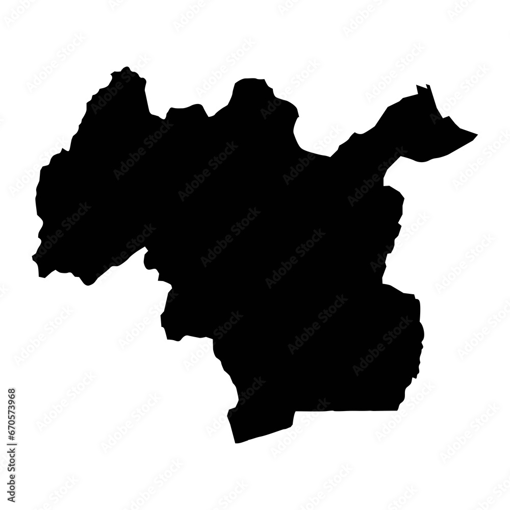 Mamou region map, administrative division of Guinea. Vector illustration.