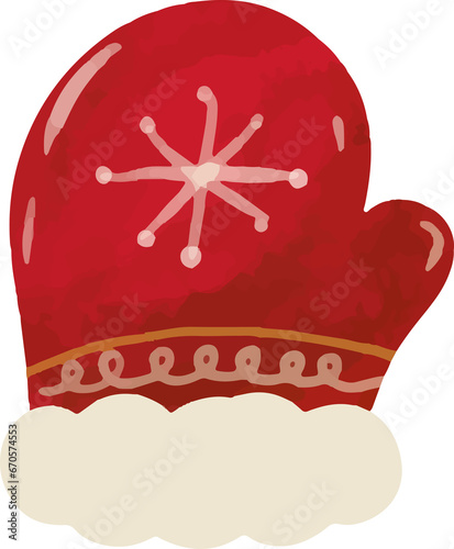 red winter christmas glove (ID: 670574553)