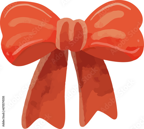 christmas bow illustration (ID: 670574558)