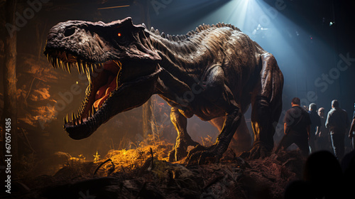 Dinosaur Museum Tyrannosaurus Rex Fossil Exhibit. © Ruslan Gilmanshin