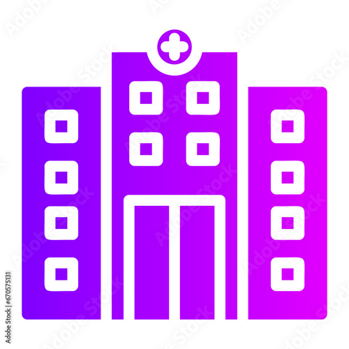 hospital gradient icon