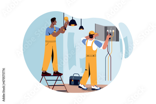 Construction works concept