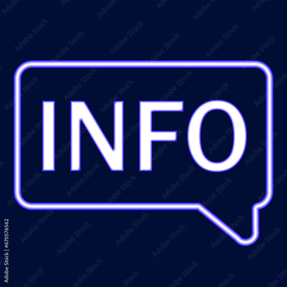 Vector bubble neon info.
Vector neon icon info blue Vector bubble neon info.
Vector neon icon info blue
