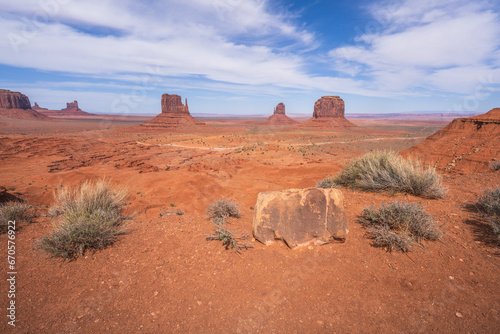 hiking in the monument valley  arizona  usa