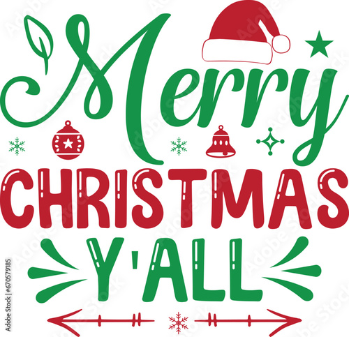 merry and bright svg t shirt design photo