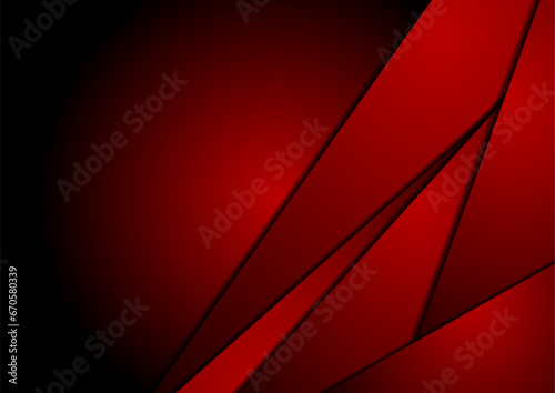 Dark red abstract corporate geometric background. Vector design