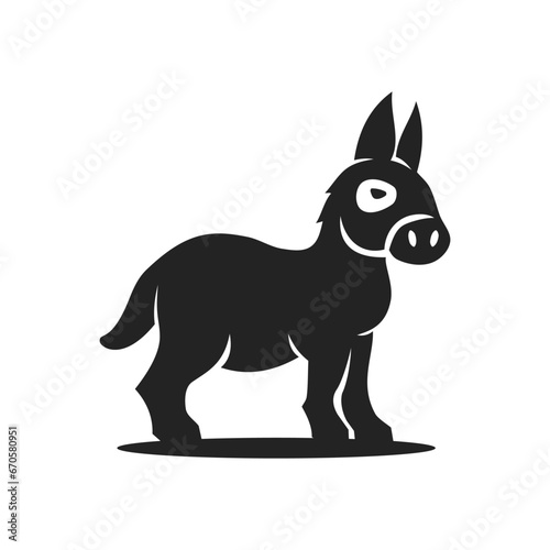 Donkey logo template Isolated. Brand Identity. Icon Abstract Vector graphic