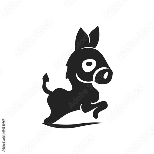 Donkey logo template Isolated. Brand Identity. Icon Abstract Vector graphic