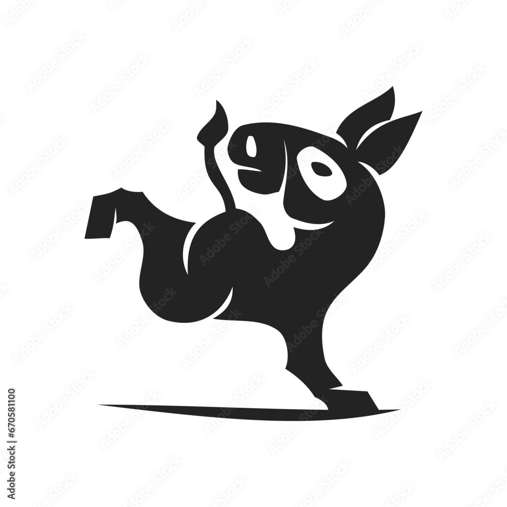 Donkey logo template Isolated. Brand Identity. Icon Abstract Vector graphic