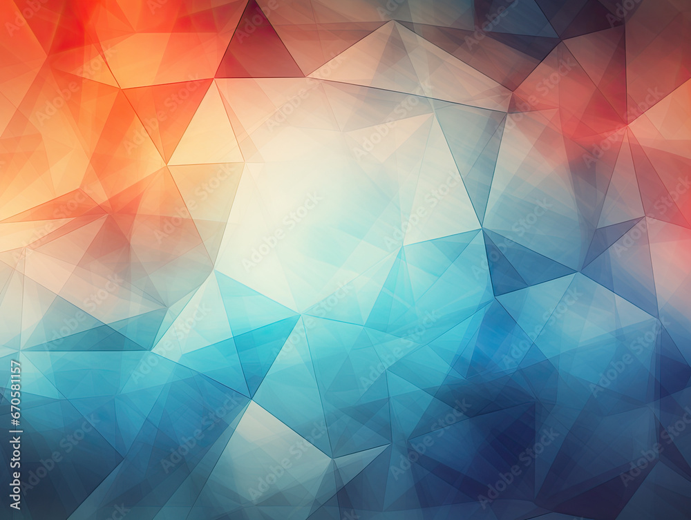 Geometric background with blue, green, red and yellow tones, generative ai Geometric background with blue, green, red and yellow tones, generative ai