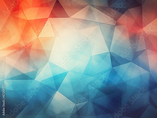 Wallpaper Mural Geometric background with blue, green, red and yellow tones, generative ai Torontodigital.ca