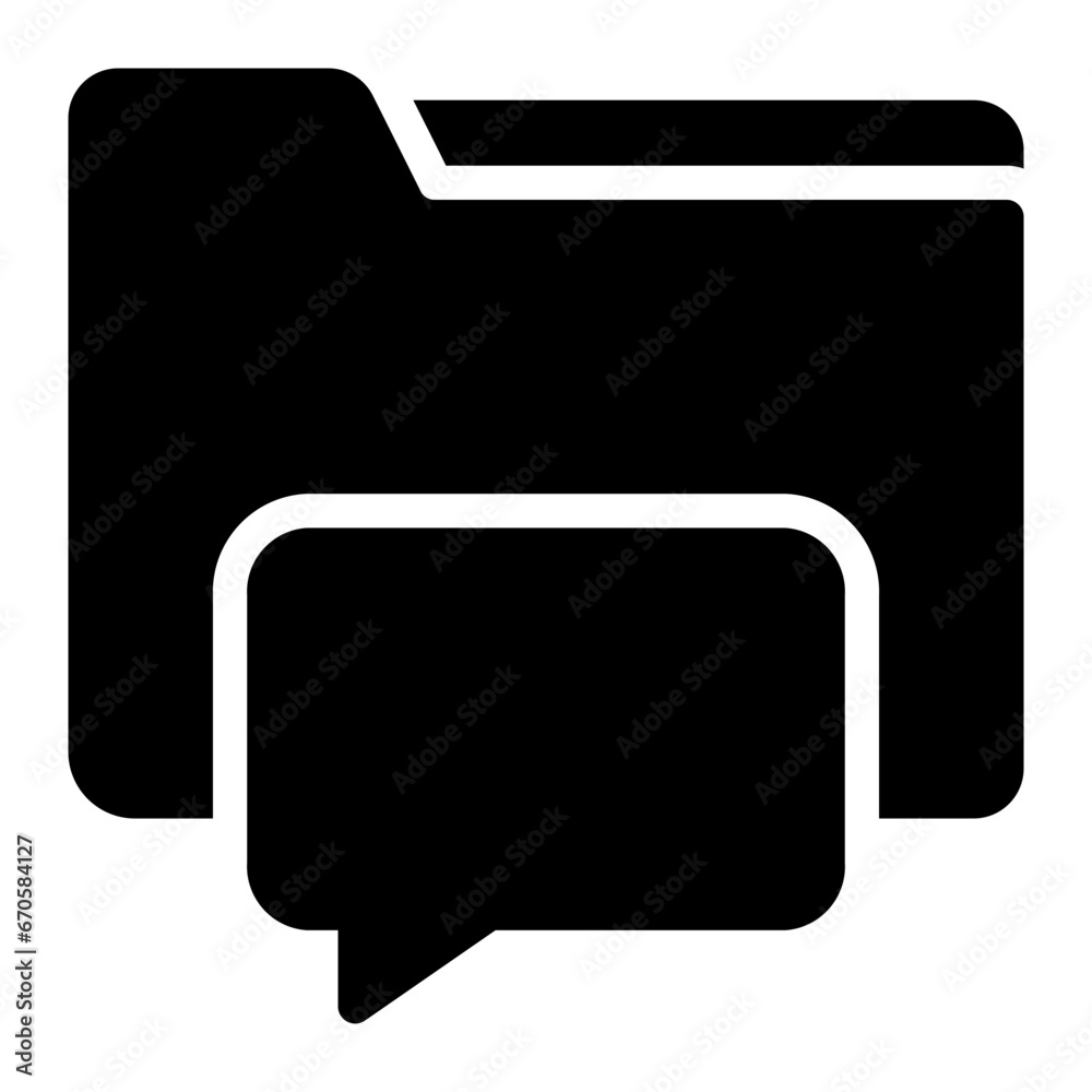 Fototapeta premium chat glyph icon