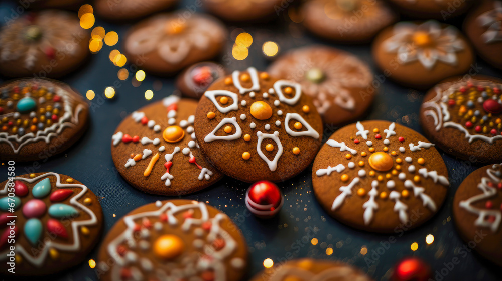 Delicious Christmas cookies, generative ai Delicious Christmas cookies, generative ai