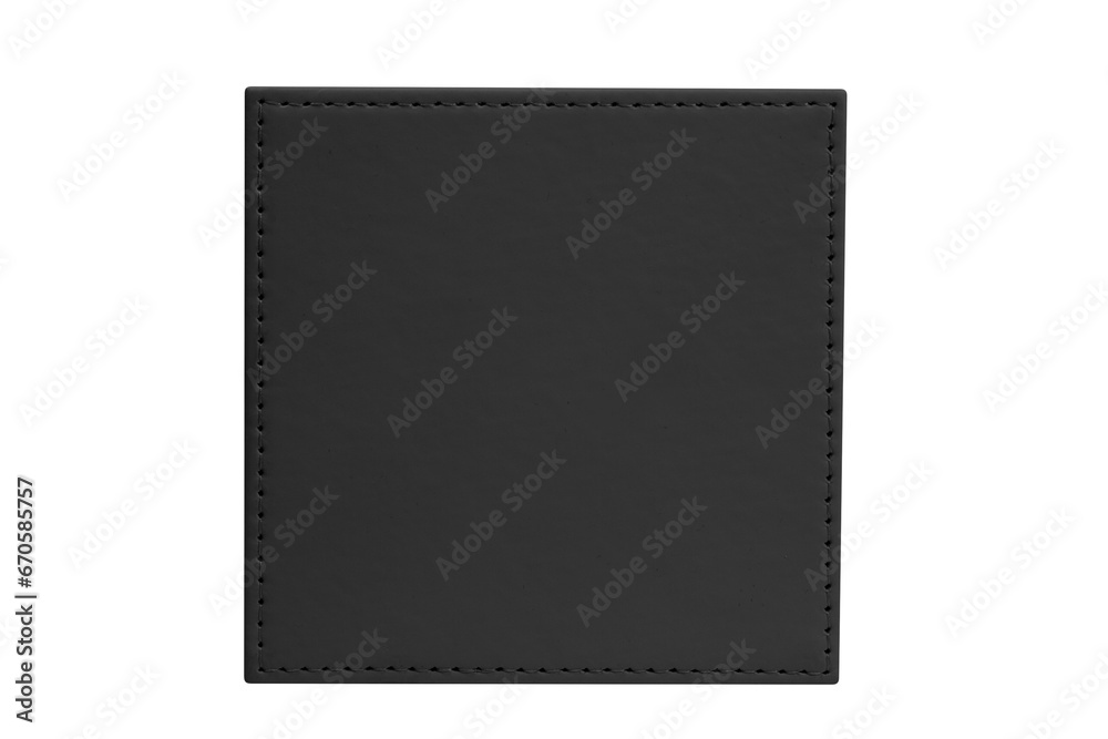 Black leather frame on a blank background. Black leather frame on a blank background.