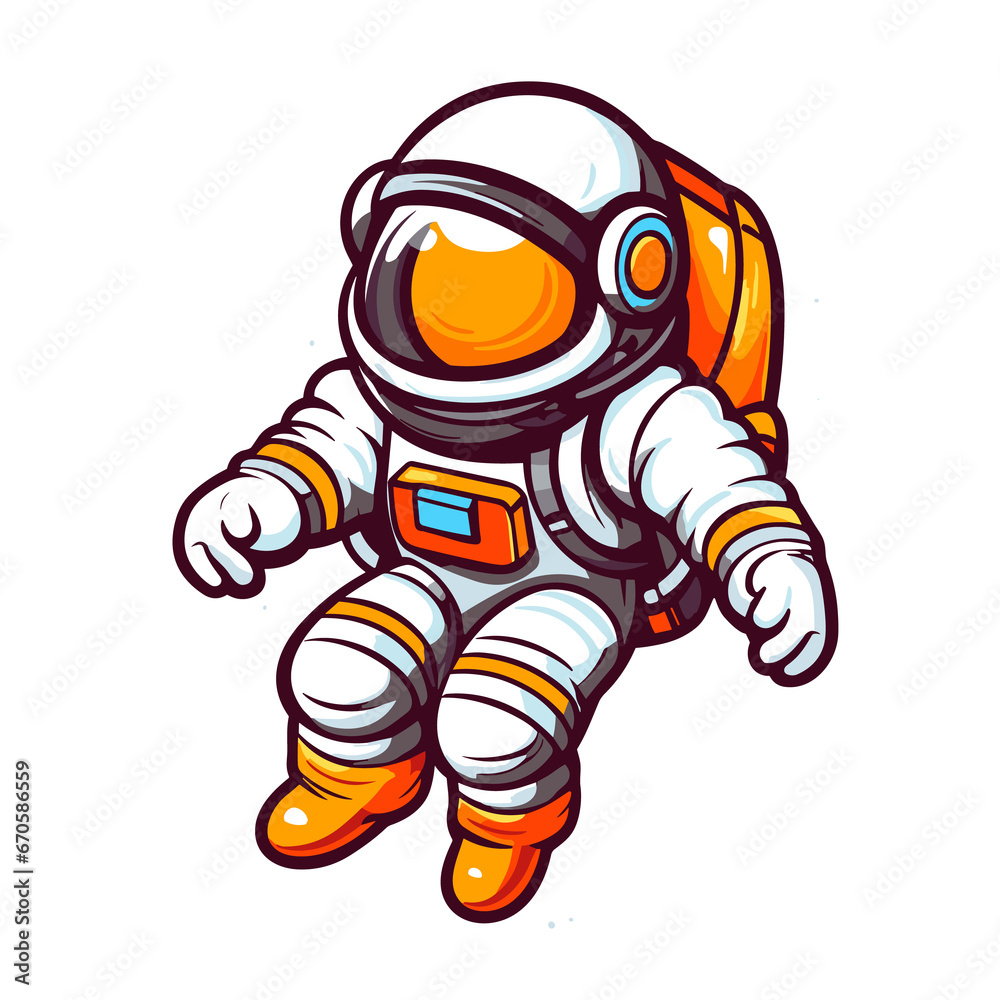 Cute Astronaut Super Flying , Cartoon , Illustration, Cartoon PNG