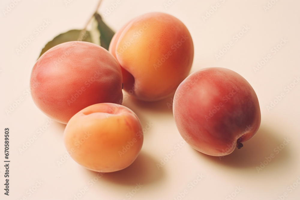 Ripe peaches, an organic and sweet summer snack in various colors. Ripe peaches, an organic and sweet summer snack in various colors.