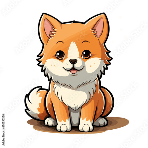 Cute Shiba Inu Dog Confuse , Cartoon , Illustration, Cartoon PNG