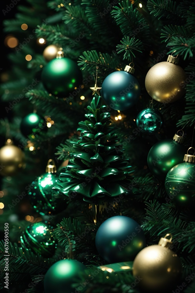 Obraz premium christmas tree and decorations