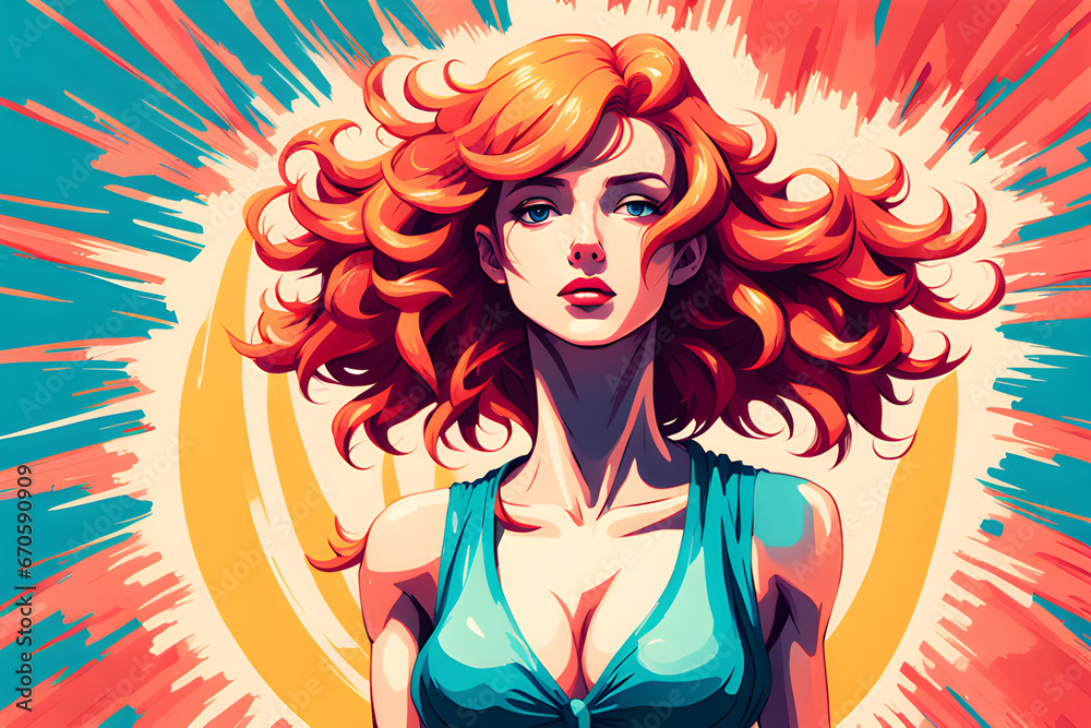 Obraz premium girl with red hair