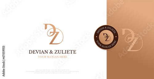 Initial DZ Logo Design Vector 