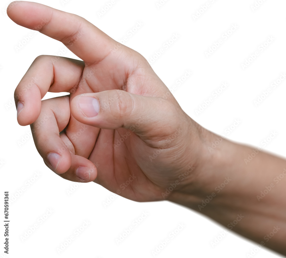 Asian hand motions made by a man isolated on a white backdrop. Grasp with five fingers. Pointing Touch Action with Visuals.03 Asian hand motions made by a man isolated on a white backdrop. Grasp with five fingers. Pointing Touch Action with Visuals.03