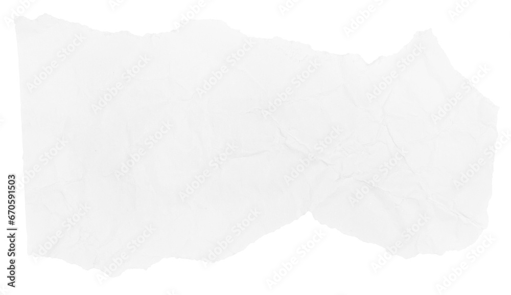 A piece of white crumpled paper on a blank background. A piece of white crumpled paper on a blank background.