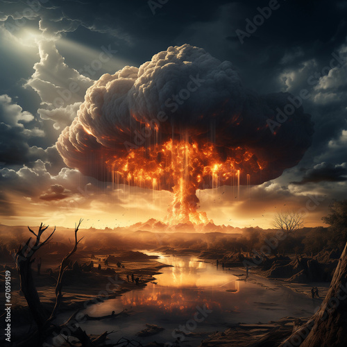 an atomic bomb exploding