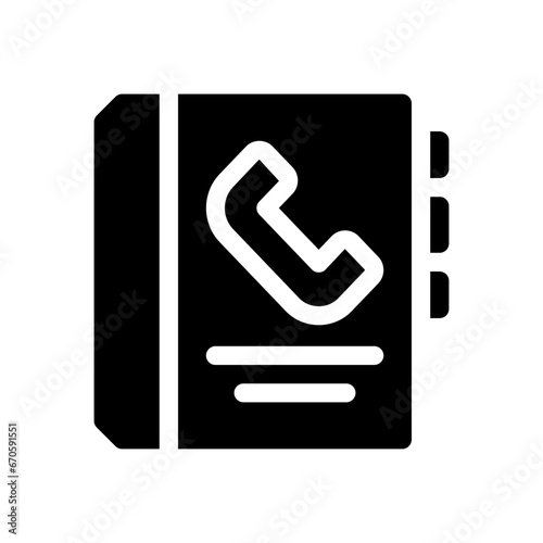 phone book glyph icon